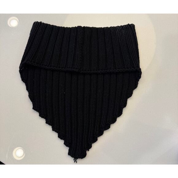 Et Clet Ribbed black sweater crop tube top Size Medium - Picture 1 of 4